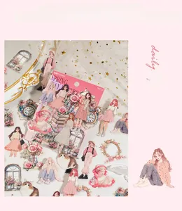Details von 30 YUXIAN Mädchen PET Stickern für DIY Scrapbooking und Planer-Deko