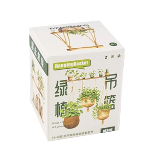 Hanging plant PET tape set for scrapbooking, featuring green potted plant illustrations