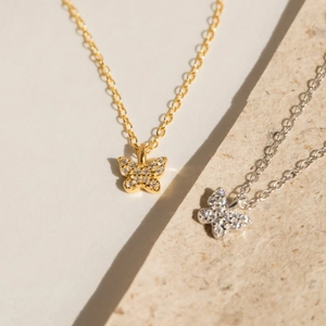 S925 Sterlingsilber Schmetterling Anhänger Halskette Für Damen Minimalistisch Strass Eingelegt Gold Silber Galvanisiert Schmuck
