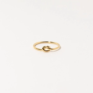 925 Sterling Silver Love Knot Ring For Women Minimalist Gold Plated Infinite Knot Finger Ring Fashion Jewelry Gift