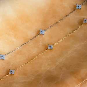 Elegante S925 Sterlingsilber Kleeblatt Halsketten in Gold- und Silberfarben für Damen