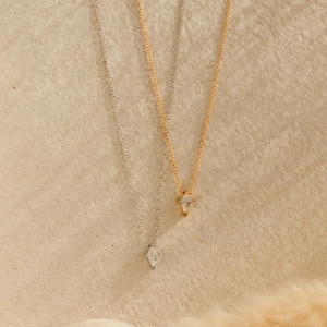 Minimalist 925 Sterling Silver Rhombus Rhinestone Necklace Geometric Kite Pendant Clavicle Chain For Women Fashion Jewelry