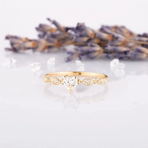 S925 Sterling Silver Heart Ring For Women Pave Rhinestone Horse Eye Design Simple Elegant Fashion Jewelry Fingertip Ring Gift