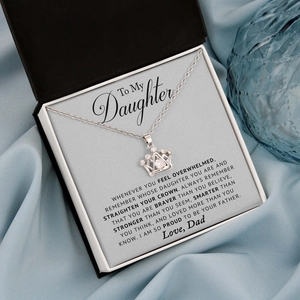 Collier couronne de reine en argent sterling S925 avec pierre dans un coffret