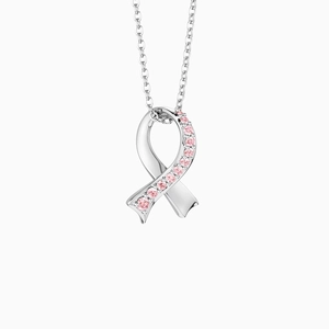 Élégant collier noeud en argent sterling s925 orné de pierres précieuses roses brillantes
