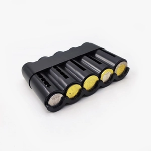 Portable black 5-slot Euro coin organizer case with spring mechanism for travel