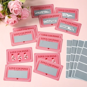 Coupons d'amour DIY pour la Saint-Valentin avec autocollants à gratter surprises