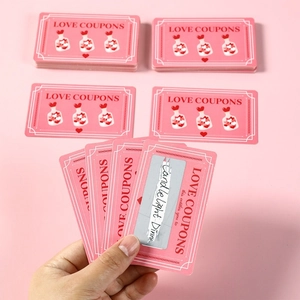 Cartes à gratter romantiques roses à faire soi-même pour cadeau de Saint-Valentin
