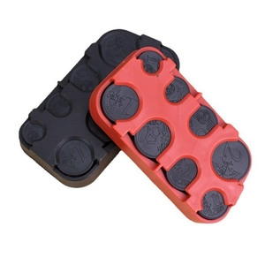 Portable Euro coin holder organizer in black and red for travel change storage