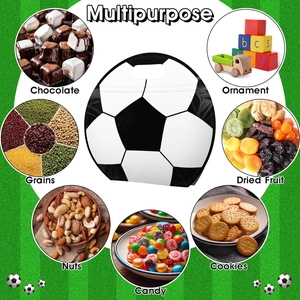 Multipurpose football-shaped stand-up zipper pouch for candy, snacks, and small gifts