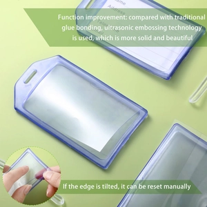 Durable transparent PVC luggage tag with waterproof seal and info card for travelers
