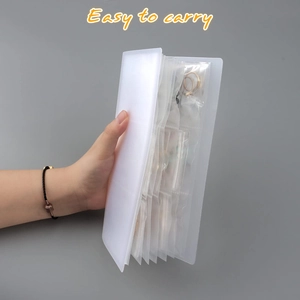 Portable PVC jewelry storage book with transparent anti-oxidation sealed bags