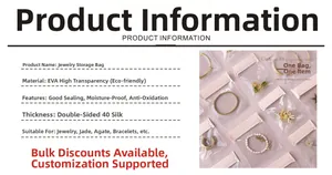 Detailed view of 40 silk EVA jewelry storage bags with moisture-proof sealing protection