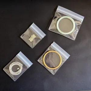 Macro detail of thick transparent EVA jewelry storage pouches with anti-oxidation seal