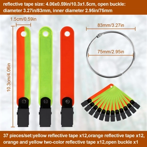 Lot de 36 marqueurs de sentier réfléchissants avec clips métalliques pour la randonnée