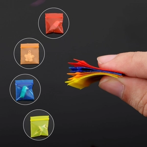 Colorful 1-inch mini plastic self-sealing bags for jewelry and small accessories