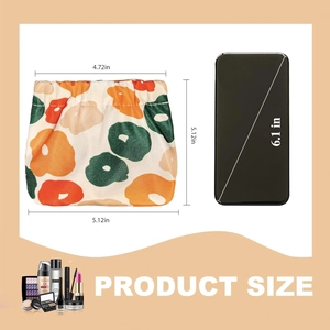 Pochette de voyage fleurie imperméable avec dimensions et référence smartphone 6,1"