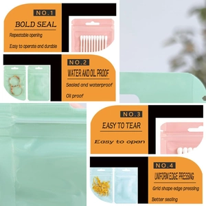 Colorful macaron waterproof ziploc bags for jewelry and cosmetics storage