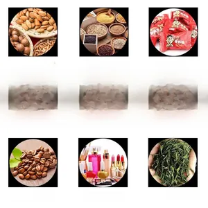 Macro view of macaron ziplock bags used for storing nuts, candies, and cosmetics