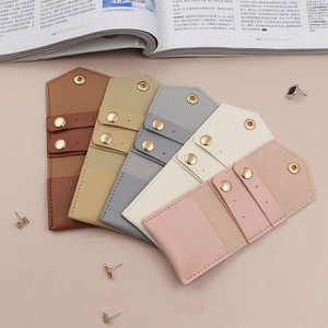 Tragbarer PU Leder Schmuckbeutel Für Ohrringe Ringe Mini Reise Schmuck Organizer Tasche Kleiner Ohrstecker Aufbewahrung Halter