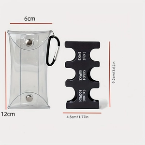 Portable PVC coin organizer with clear bag and black Japanese yen sorting case