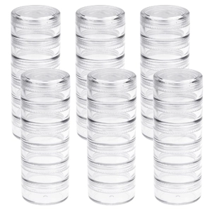 Portable Clear Plastic Jewelry Storage Box Stackable Screw Top Container For Rings Earrings Beads Nail Art Minimalist Organizer