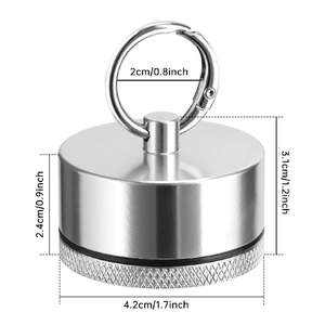 Detailed dimensions of the mini aluminum jewelry box showing its compact size and hook