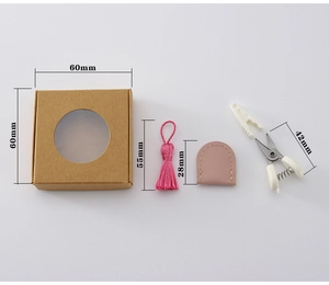 Mini high precision scissors set with dimensions for DIY sewing and leather case