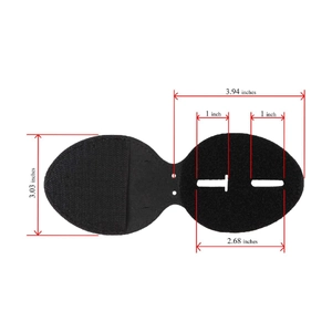 Detailed size chart of a black leather police badge holder with precise measurements