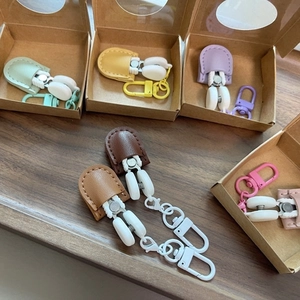 Mini high precision art scissors with colorful leather protective cases and gift boxes
