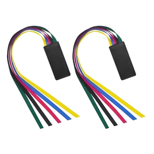 Dettaglio di segnalibri a nastro colorati con base in pelle nera in set da due per bibbie