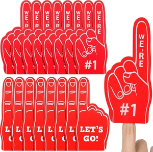 Mini Foam Finger EVA Cheering Props For Sports Event Party Fans Number One Lets Go Cheer Palm Hand Finger Sleeve Accessory