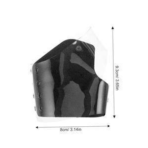 Black PVC professional makeup artist color mixing glove with dimensions 9.3cm by 8cm