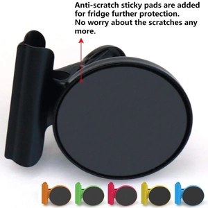 12-pack magnetic fridge clips with scratch-resistant pads and multiple color options