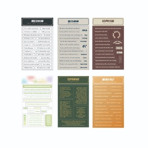 Sets de pegatinas góticas en inglés con 6 estilos vintage para decorar diarios y scrap