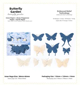Λεπτομέρεια διακοσμητικού χαρτιού Butterfly Garden με ανάγλυφη υφή για scrapbooking