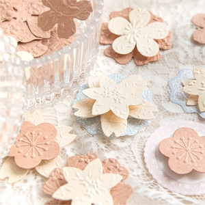 Embossed floral paper craft set for scrapbooking featuring romantic vintage flower designs