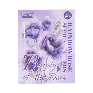 Rainbow Rose Series stickers featuring 15 pieces of purple floral scrapbooking decorations