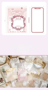 Macro detail of laser-cut hollow world travel theme memo cards for junk journaling