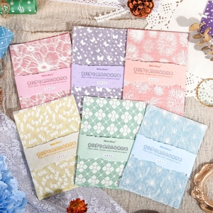Retro Story Overtrekpapier Dromerige Witte Serie Bloem Vlinder Patroon DIY Scrapbooking Decor Materiaal Papier Pakket