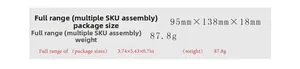 Detailed packaging size 95x138x18mm and 87.8g weight specs for floral PET stickers