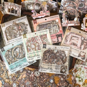 Retro holle uitgesneden frame stickers voor DIY scrapbooking met vintage esthetiek