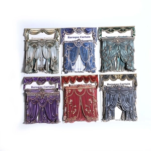 Baroque Curtain Papiersticker in sechs Farben für Scrapbooking und kreatives DIY Basteln