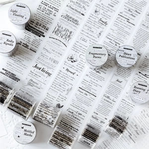 Βίντατζ Ταινία Scrapbooking από PET με Αγγλική Ποίηση Αυτοκόλλητα Υλικά για Ημερολόγιο και Κατασκευές DIY