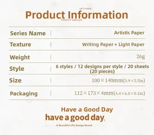 Dettagli del prodotto per carta artistica da scrapbooking con misure e texture diverse