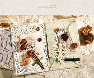 Kit scrapbooking artistico con farfalle tagliate al laser e carta vintage retro