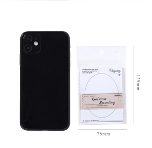 Retro LIFE MARK SERIES white oval memo pad sheets shown next to a smartphone
