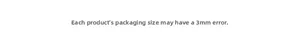 Note on 3mm packaging size tolerance for vintage stationery memo pad labels
