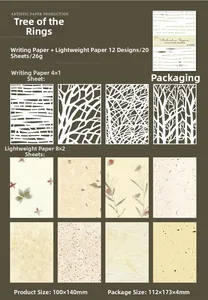 Layout a griglia dettagliato con 12 design di carta artistica ritagliata per scrapbooking