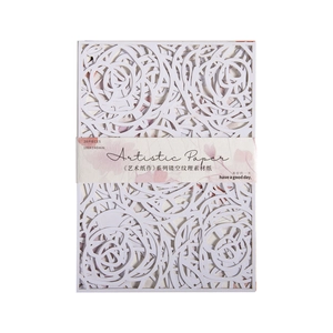 Carta da scrapbooking fustellata al laser con motivi a rose per fai da te 20 fogli